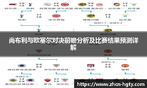 尚布利与欧塞尔对决前瞻分析及比赛结果预测详解